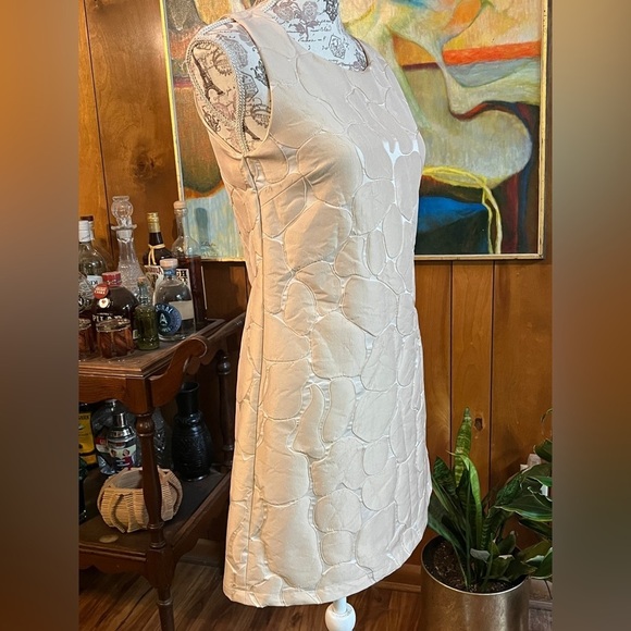 🛍️LUCY PARIS Light tan textured‎ print mini dress, size S. - Picture 6 of 15
